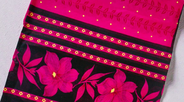 Pink & Black Floral Cotton Dupatta – Elegant Daily & Festive Style Guide