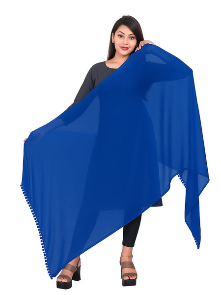 Elegant Plain Chiffon Dupatta for Women – Lightweight, Soft & Flowing Fabric – Perfect for Daily Wear, Festive & Ethnic Outfits