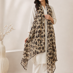 Premium Cotton Leopard Print Dupatta for Women