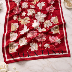 Premium Silk Printed Square Scarf for Women