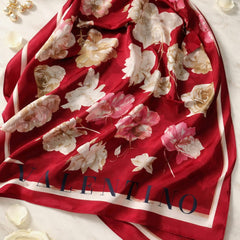 Premium Silk Printed Square Scarf for Women