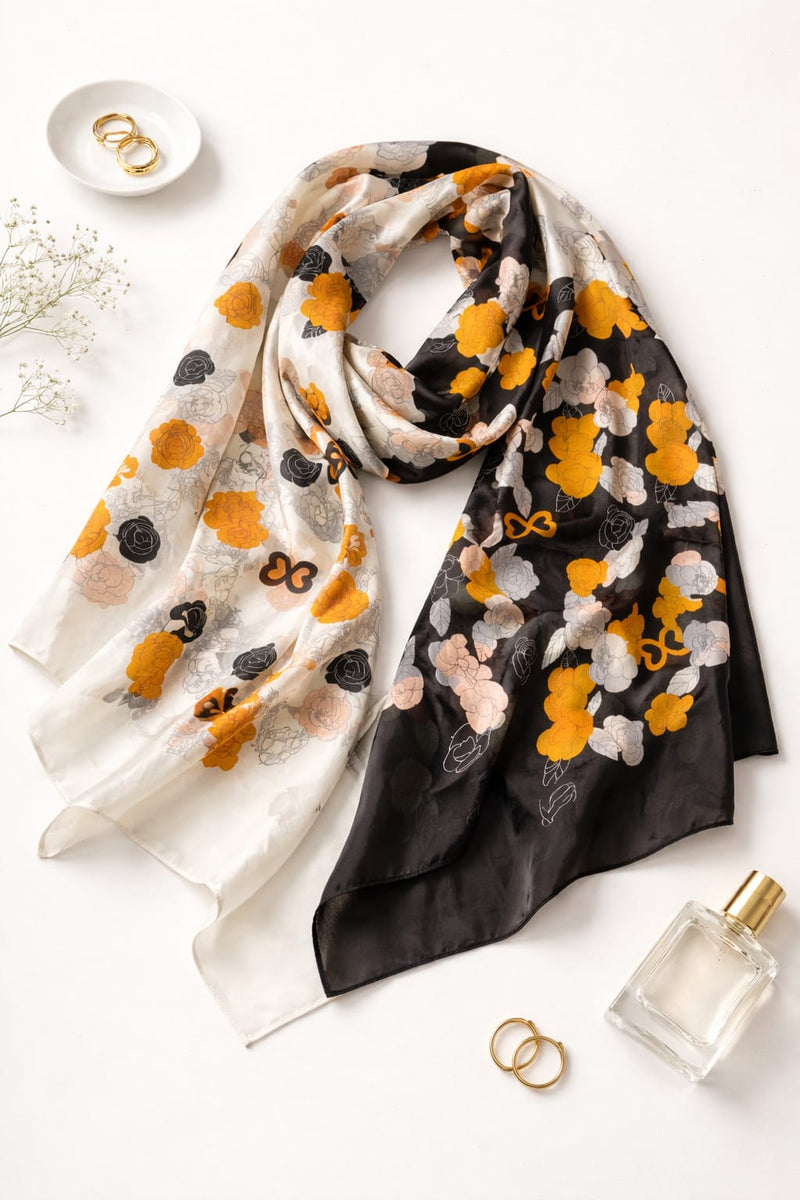 Premium Silk Printed Floral Dupatta for Women