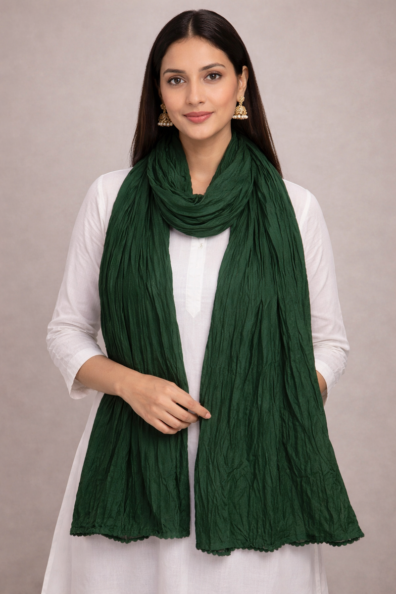 Cotton Plain Dupatta for Women – Soft & Lightweight Daily Wear Dupatta
