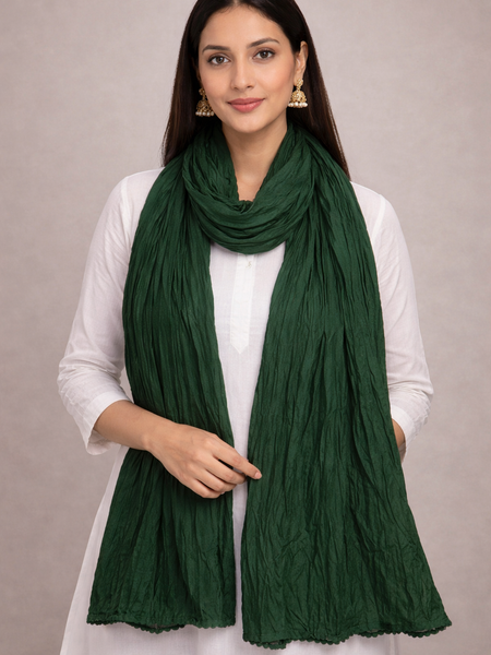Cotton Plain Dupatta for Women – Soft & Lightweight Daily Wear Dupatta