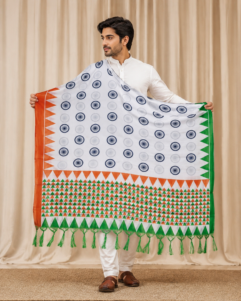Art Silk Tiranga Dupatta for Men & Women