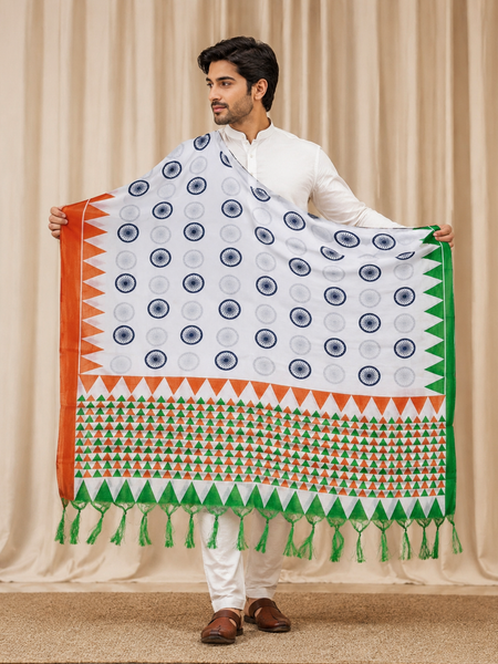 Art Silk Tiranga Dupatta for Men & Women