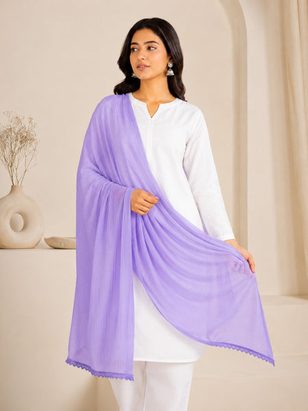 Plain Chiffon Dupatta for Women