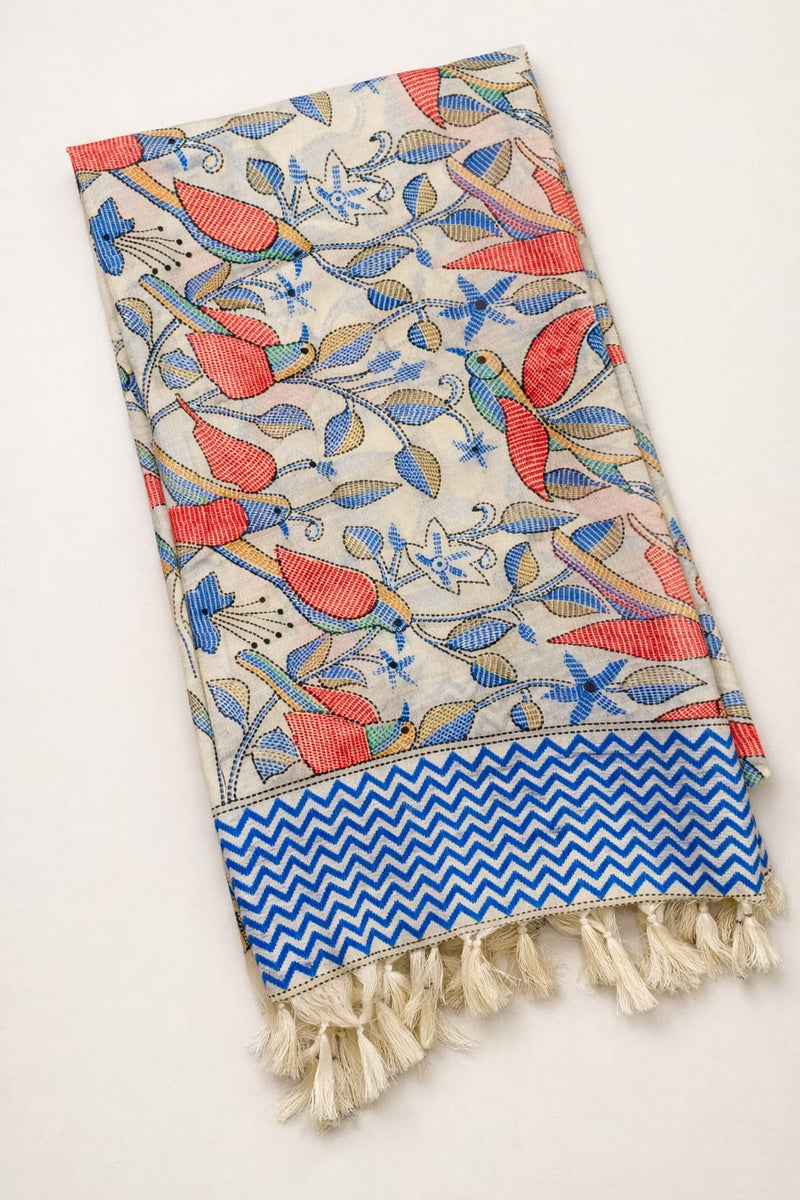 Art Silk Kalamkari Printed Dupatta for Women