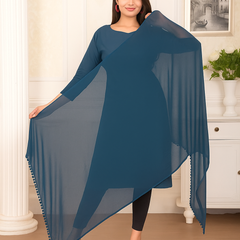 Elegant Plain Chiffon Dupatta for Women – Lightweight, Soft & Flowing Fabric – Perfect for Daily Wear, Festive & Ethnic Outfits