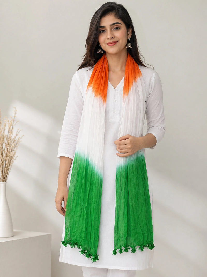 Tricolor Crush Dupatta for Men & Women