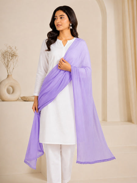 Plain Chiffon Dupatta for Women