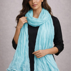Chinon Shining Dupatta | Soft Silk Feel Plain Dupatta with Tassels | Party & Festive Wear Dupatta