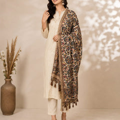 Kalamkari Printed Art Silk Dupatta for Women