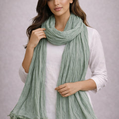 Chinon Shining Dupatta | Soft Silk Feel Plain Dupatta with Tassels | Party & Festive Wear Dupatta