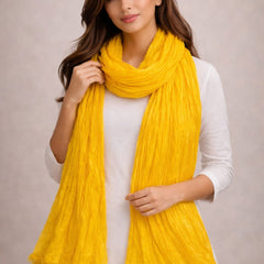 Chinon Shining Dupatta | Soft Silk Feel Plain Dupatta with Tassels | Party & Festive Wear Dupatta