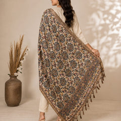 Kalamkari Printed Art Silk Dupatta for Women