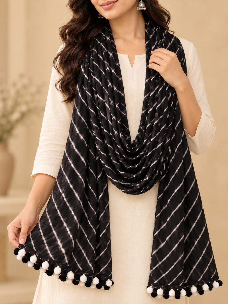 Leheriya Printed Dupatta for Women