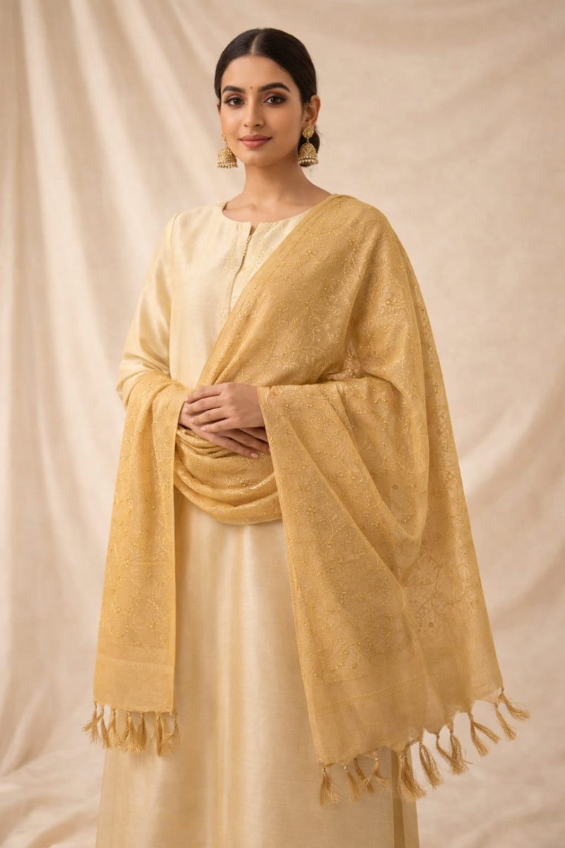 Women's Tessu Silk Banarasi Dupatta