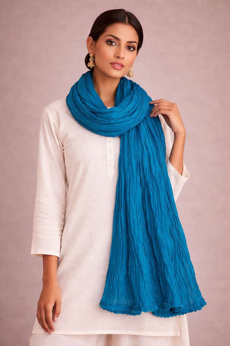 Cotton Plain Dupatta for Women – Soft & Lightweight Daily Wear Dupatta