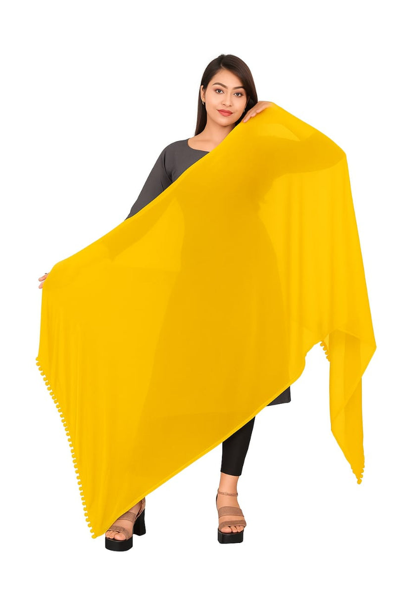 Elegant Plain Chiffon Dupatta for Women – Lightweight, Soft & Flowing Fabric – Perfect for Daily Wear, Festive & Ethnic Outfits