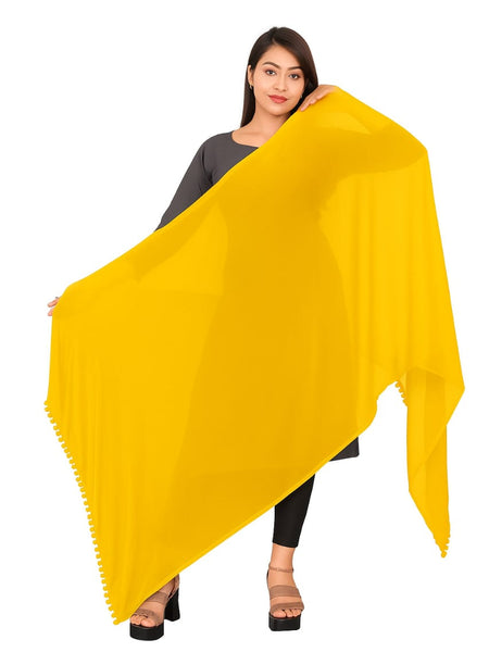 Elegant Plain Chiffon Dupatta for Women – Lightweight, Soft & Flowing Fabric – Perfect for Daily Wear, Festive & Ethnic Outfits