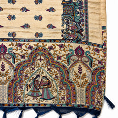 Kalamkari Printed Art Silk Dupatta for Women