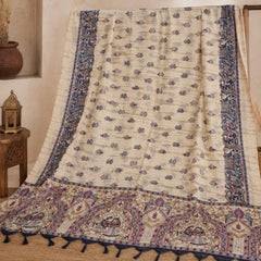 Kalamkari Printed Art Silk Dupatta for Women