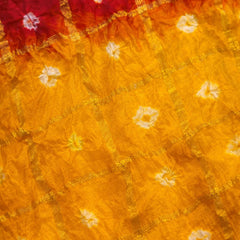 Women's Chunari Silk Ghatchola Dupatta with Gota Patti Lace Border