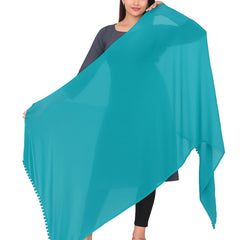 Elegant Plain Chiffon Dupatta for Women – Lightweight, Soft & Flowing Fabric – Perfect for Daily Wear, Festive & Ethnic Outfits