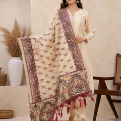 Kalamkari Printed Art Silk Dupatta for Women.