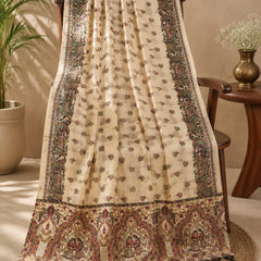 Kalamkari Printed Art Silk Dupatta for Women