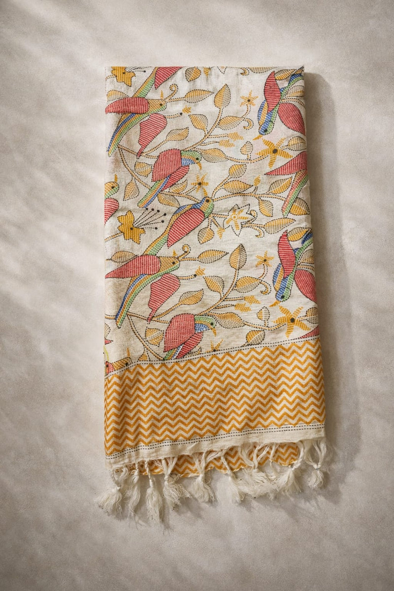 Art Silk Kalamkari Printed Dupatta for Women