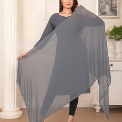 Elegant Plain Chiffon Dupatta for Women – Lightweight, Soft & Flowing Fabric – Perfect for Daily Wear, Festive & Ethnic Outfits