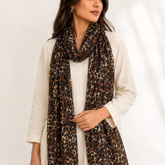 Premium Cotton Leopard Print Dupatta for Women