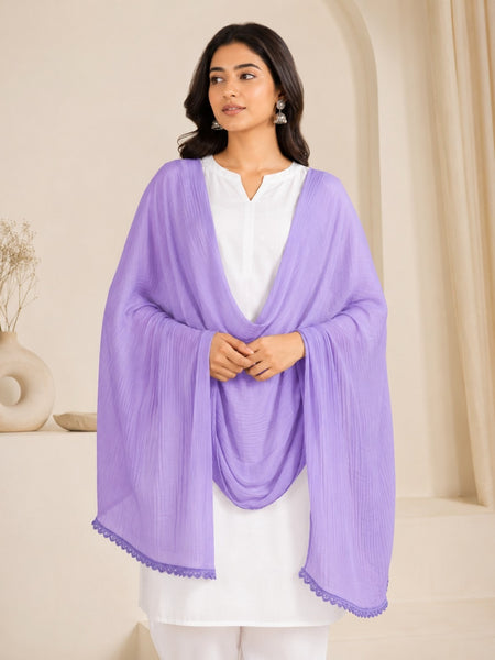Plain Chiffon Dupatta for Women