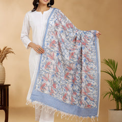 Art Silk Kalamkari Printed Dupatta for Women