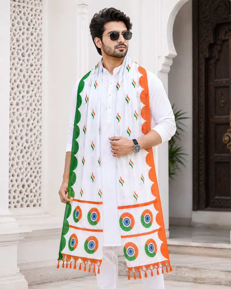 Art Silk Tiranga Dupatta for Men & Women
