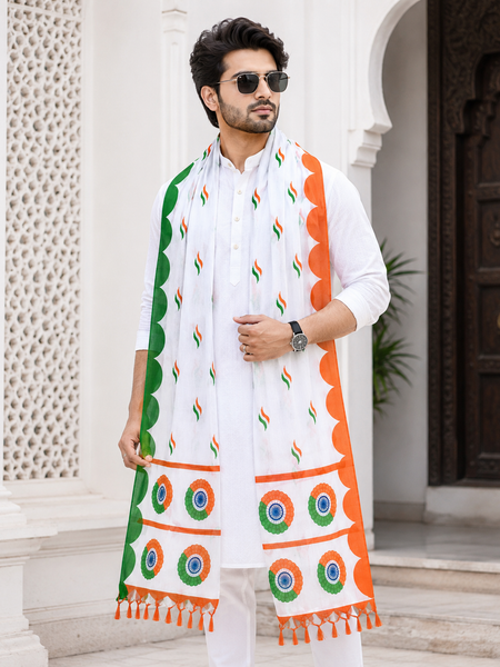 Art Silk Tiranga Dupatta for Men & Women
