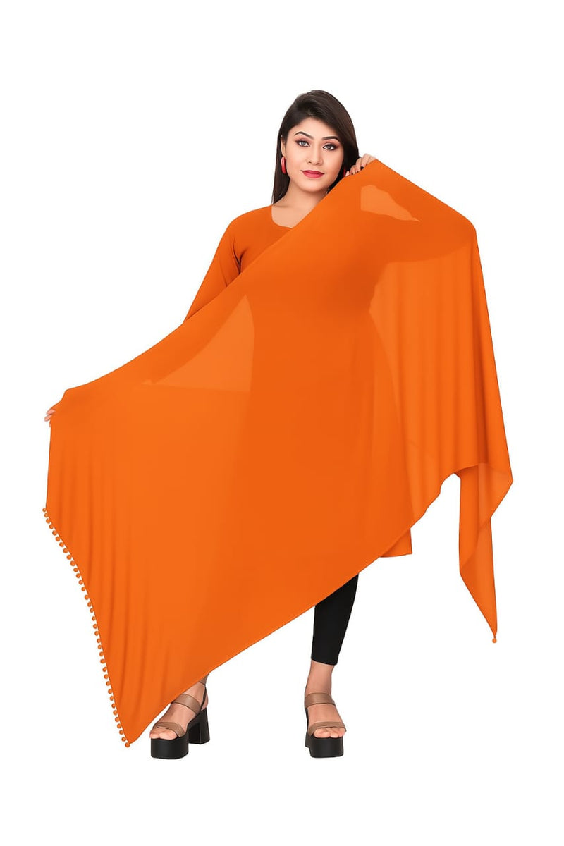 Elegant Plain Chiffon Dupatta for Women – Lightweight, Soft & Flowing Fabric – Perfect for Daily Wear, Festive & Ethnic Outfits
