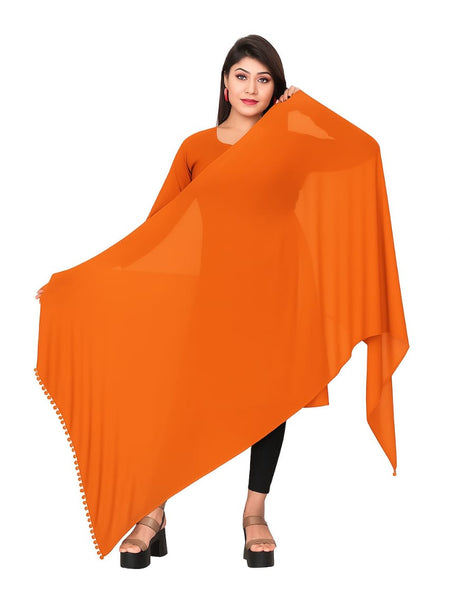 Elegant Plain Chiffon Dupatta for Women – Lightweight, Soft & Flowing Fabric – Perfect for Daily Wear, Festive & Ethnic Outfits