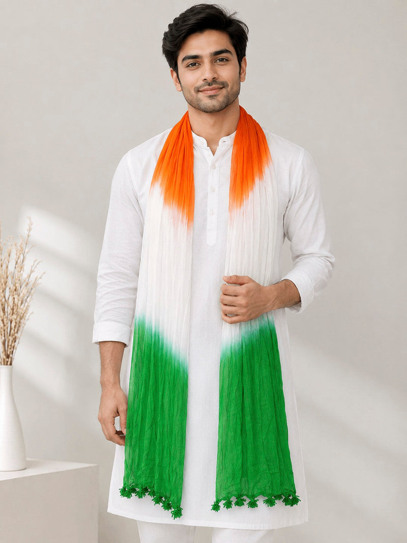 Tricolor Crush Dupatta for Men & Women