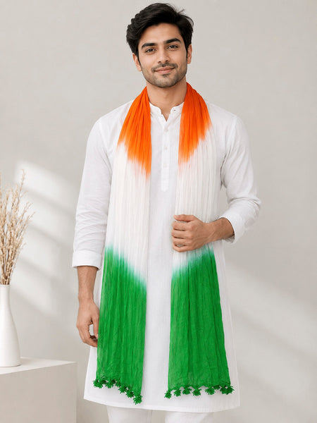 Tricolor Crush Dupatta for Men & Women