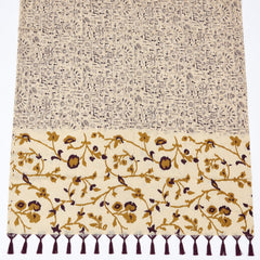 Women’s Art Silk Printed Dupatta with Floral Border and Tassels