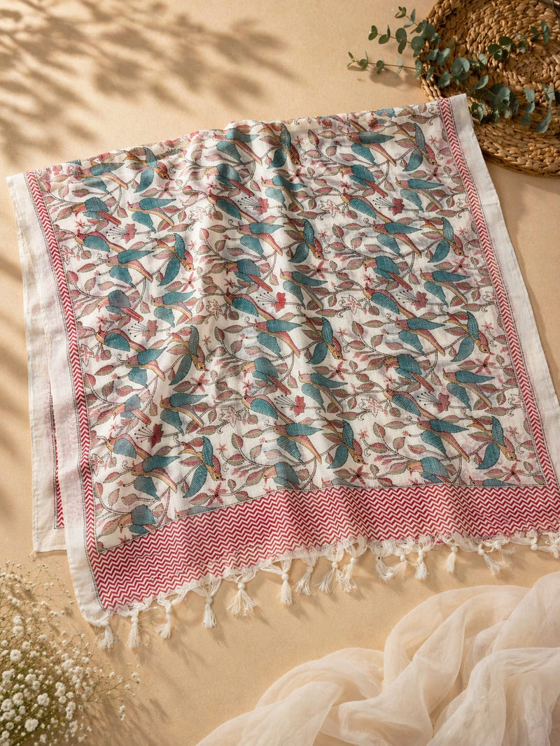 Art Silk Kalamkari Printed Dupatta for Women