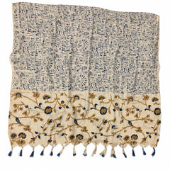 Women’s Art Silk Printed Dupatta with Floral Border and Tassels