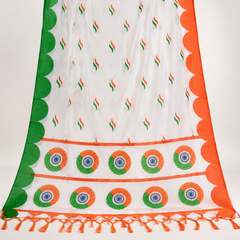 Indian Tricolor Printed Dupatta for Women