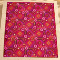Chanderi Silk Rajwadi Printed Dupatta with Sequin Work & Decorative Border