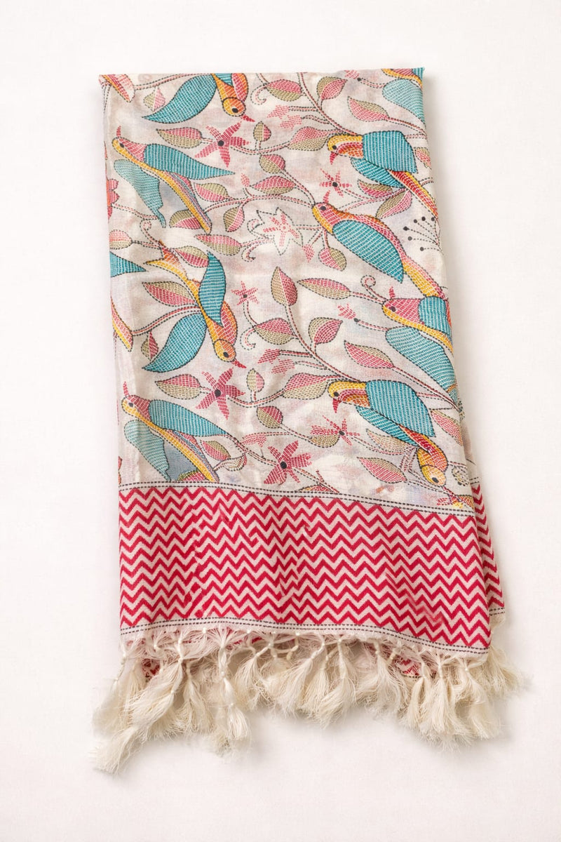 Art Silk Kalamkari Printed Dupatta for Women