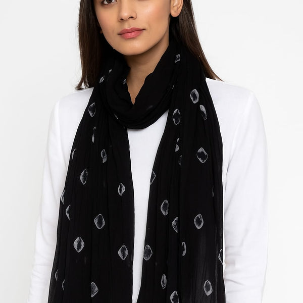 Elegant Chiffon Chunari Printed Dupatta with Tassels | Lightweight Festive Dupatta for Women