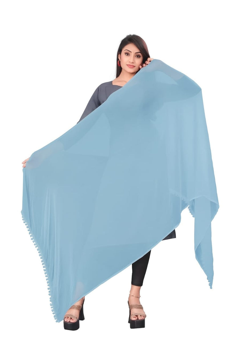 Elegant Plain Chiffon Dupatta for Women – Lightweight, Soft & Flowing Fabric – Perfect for Daily Wear, Festive & Ethnic Outfits